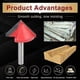 thumbnail image 4 of V Groove Router Bit, Tungsten Carbide V Router Bit for CNC Engraving, End Mill Woodworking Tool with 6mm Shank (6mm Shank, 32mm Width, 90 Degree), 4 of 5