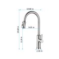 thumbnail image 5 of Single Handle High Arc 360 Degree Rotating Nozzle Brushed Pull Out Kitchen Faucet, Single Level Stainless Steel Kitchen Sink Faucets with Pull Down Sprayer, 5 of 8