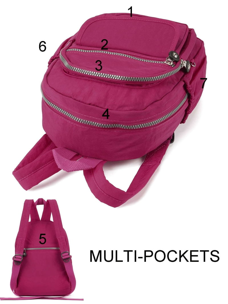 Mini Nylon Backpack Purse Lightweight Waterproof Travel Multi-Pockets Daypack m_698e2d469936d6db88985461.jpeg main image 4