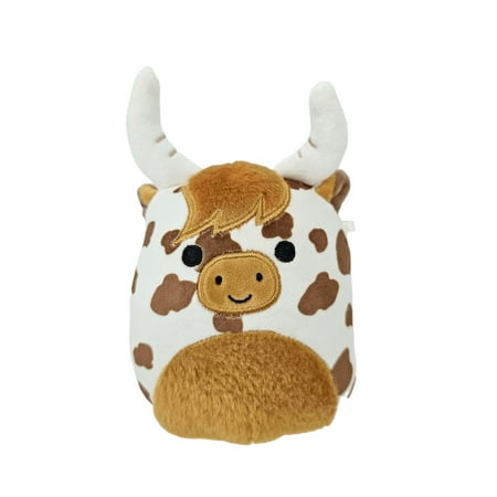 Squishmallows Official Kellytoys Inch 5 Inch Alonzo the Spotted Brown Longhorn Cow Ultimate Soft Plush Stuffed Toy