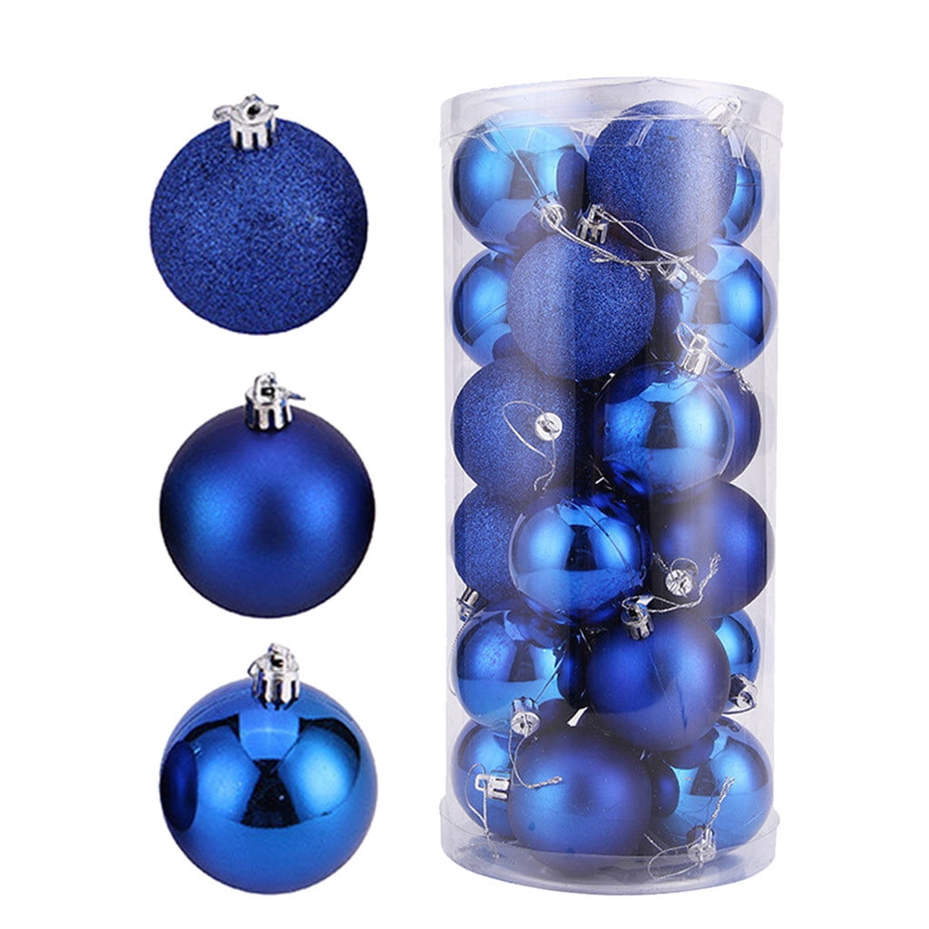 6Pcs Multicolor Plastic Ball Hanging Christmas Ornaments Christmas Decorations 