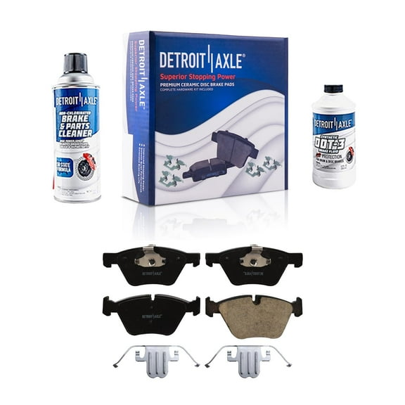 Detroit Axle - Front Brake Pads for BMW 128i 323i 325i 325xi 328i 328xi 330i 330xi 335xi 525i X1 Z4, Pair Ceramic Brake Pads Replacement