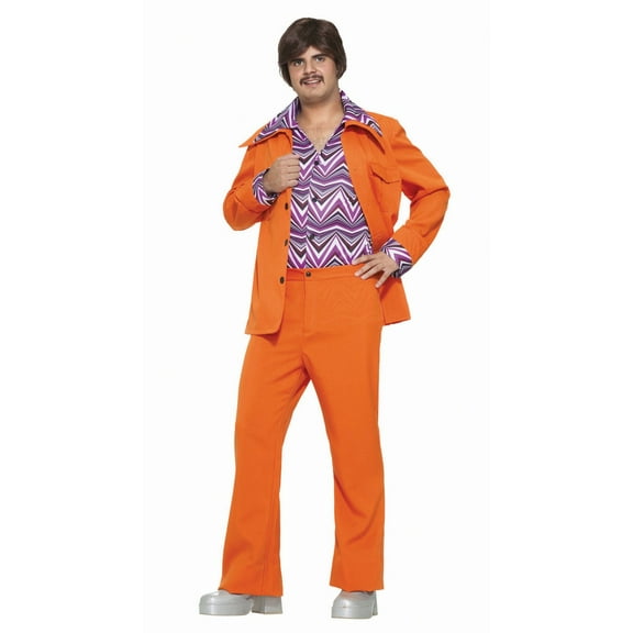 RUBIES II Orange Leisure Suit Costume for Adults with Jacket and Pants, Adult Size M