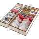 thumbnail image 1 of Organizador De Cajones, 4 Pack Organizadores De Ropa Interior, Caja De Almacenamiento Plegable Multifuncional, Tela No Tejida, Para Clasificar Ropa Interior, Bragas, Calcetines, Beige, 1 of 4