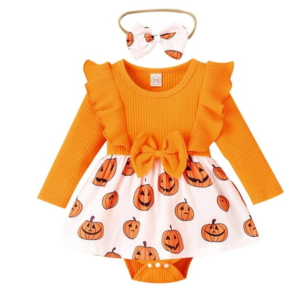 

2024 Infant Girls Long Sleeve Halloween Cartoon Prints Mother Baby Matching Outfits Baby Clothes Mom Romper Newborn Bodysuits Dress Summer Baby Clothes Headbands Outfits Infant Christmas Outfit Baby