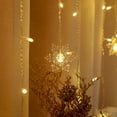 DYstyle LED Snowflake Fairy String Curtain Lights Window Hanging Memory