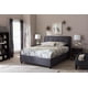 thumbnail image 1 of Baxton Studio Lea Cama con plataforma de almacenamiento tamaño queen de tela gris oscuro moderna y contemporánea Baxton Studio BBT6572-Dark Grey-Queen-Storage Bed, 1 of 2