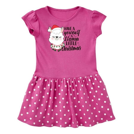 

Inktastic Have Yourself a Llama Little Christmas Gift Toddler Girl Dress