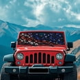 thumbnail image 4 of POLERO Car Windshield Sun Shade, American Flag Lips Car Window Shades Heat Reflective Interior Cool, Universal Fit for Most Cars Off-road Vehicle SUV, Foldable & Portable Design, 4 of 7