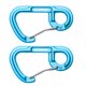 thumbnail image 5 of 2 piezas Sunnimix Aleación de aluminio Llavero mosquetón clip gancho de resorte Azul, 5 of 8