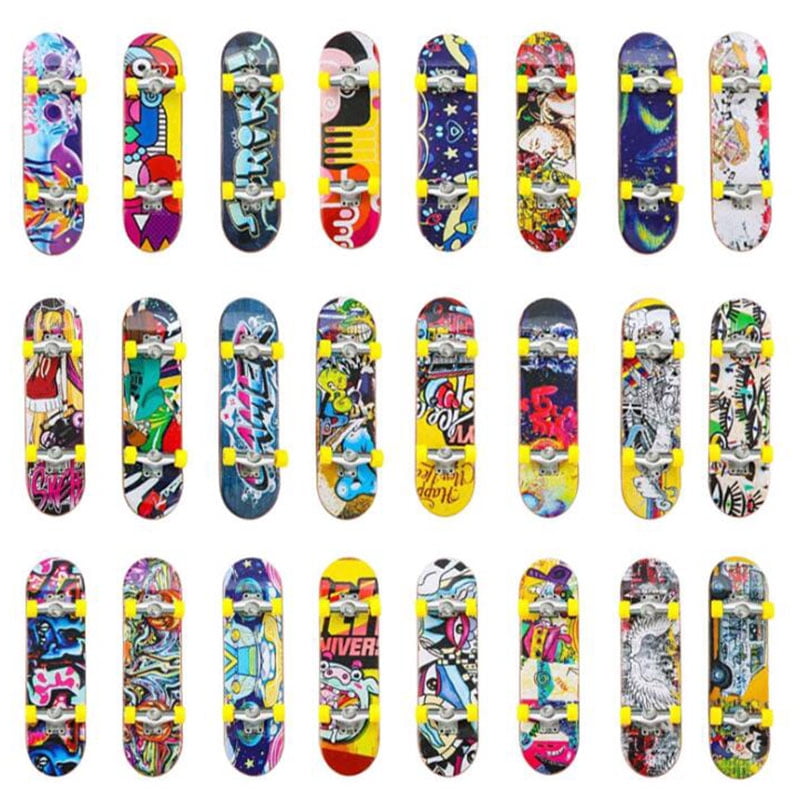 2-10PCS Mini Skateboard Finger Board Skate Boarding Model Toy Kids Children Gift 