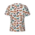 thumbnail image 6 of Vsdgher Colorful Butterfly Print Men's Dry Fit Mesh Athletic Shirts Moisture Wicking Tennis T-Shirt Tops, 6 of 9