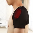 thumbnail image 3 of Flmtop Shoulder Pad Self-heating Magnetic Therapy Faux Leather Adjustable Soft Shoulder Strap for Sports, 3 of 10