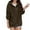 Brown, variant on Women's Soft Zip Up Jacket Cozy Lined Lightweight Warm Outerwear For Casual Fall Winter Open Front Cardigan