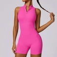 thumbnail image 4 of AEXTO Women's Solid Zip Back Sports Romper, Breathable Comfortable Sleeveless Bodycon Romper for Yoga Gym Workout, Ladies Sportswear for All Seasons, 4 of 7