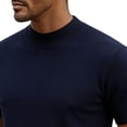 thumbnail image 4 of Maean Mens Short Sleeve Sweaters Ribbed Knit Basic Casual Fashion Crewneck Solid Color Summer Clothes, 4 of 4