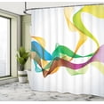 thumbnail image 5 of Ambesonne Abstract Shower Curtain, Wavy Ribbon Rainbow, 69"Wx84"L, Multicolor, 5 of 5