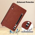 thumbnail image 6 of Slim Case for Samsung Galaxy Tab S10+ Plus/S9+ Plus/S8+ Plus/S7+ Plus/S7 FE, Shockproof Hand Strap Stand Lightweight Bumper Thin Cover for Galaxy Tab S10+ 5G/S9+ 5G/S8+ 5G/S7+ 5G/S7 FE 5G,Brown, 6 of 7