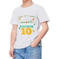 thumbnail image 4 of LUOGENLI Boys Shirts Size 7/8 Toddler Kids Baby Boys Cartoon Dinosaur Short Sleeve Crewneck T Shirts Tops Tee Clothes for 1-7 Years Boys T Shirts Size 7 Boys Shirts 2T g-White Size 12-13 Years, 4 of 4