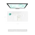 thumbnail image 2 of Almohadilla de escritorio YSagi de piel antideslizante, impermeable, 80 x 40 cm, color blanco, 2 of 7