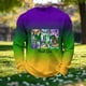 thumbnail image 5 of Ceisia Men's Mardi Gras Gradient Waffle-Knit Sweatshirt | Relaxed Spring/Summer Casual Top Gift, 5 of 5