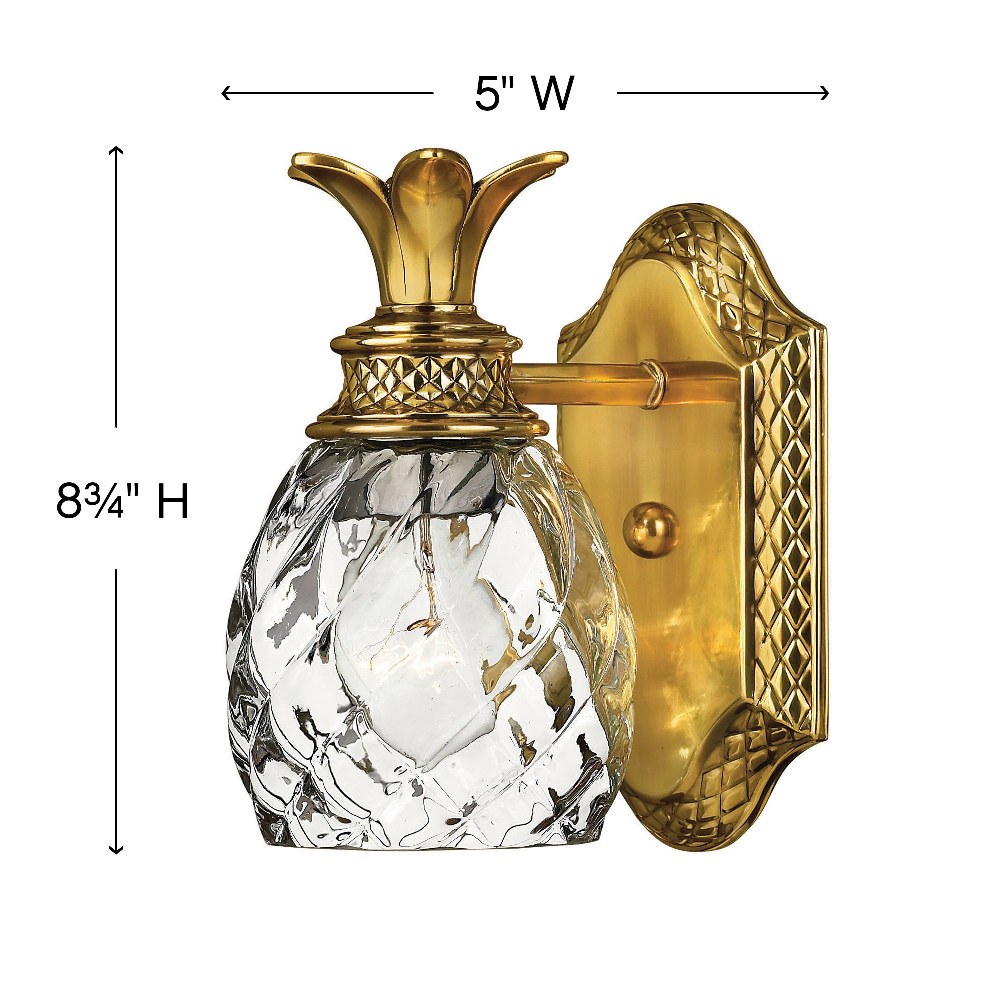 1 Light Bathroom Light Fixture in Traditional-Glam Style 5 inches Wide By 8.75 inches High-Burnished Brass Finish Bailey Street Home 81-Bel-614006