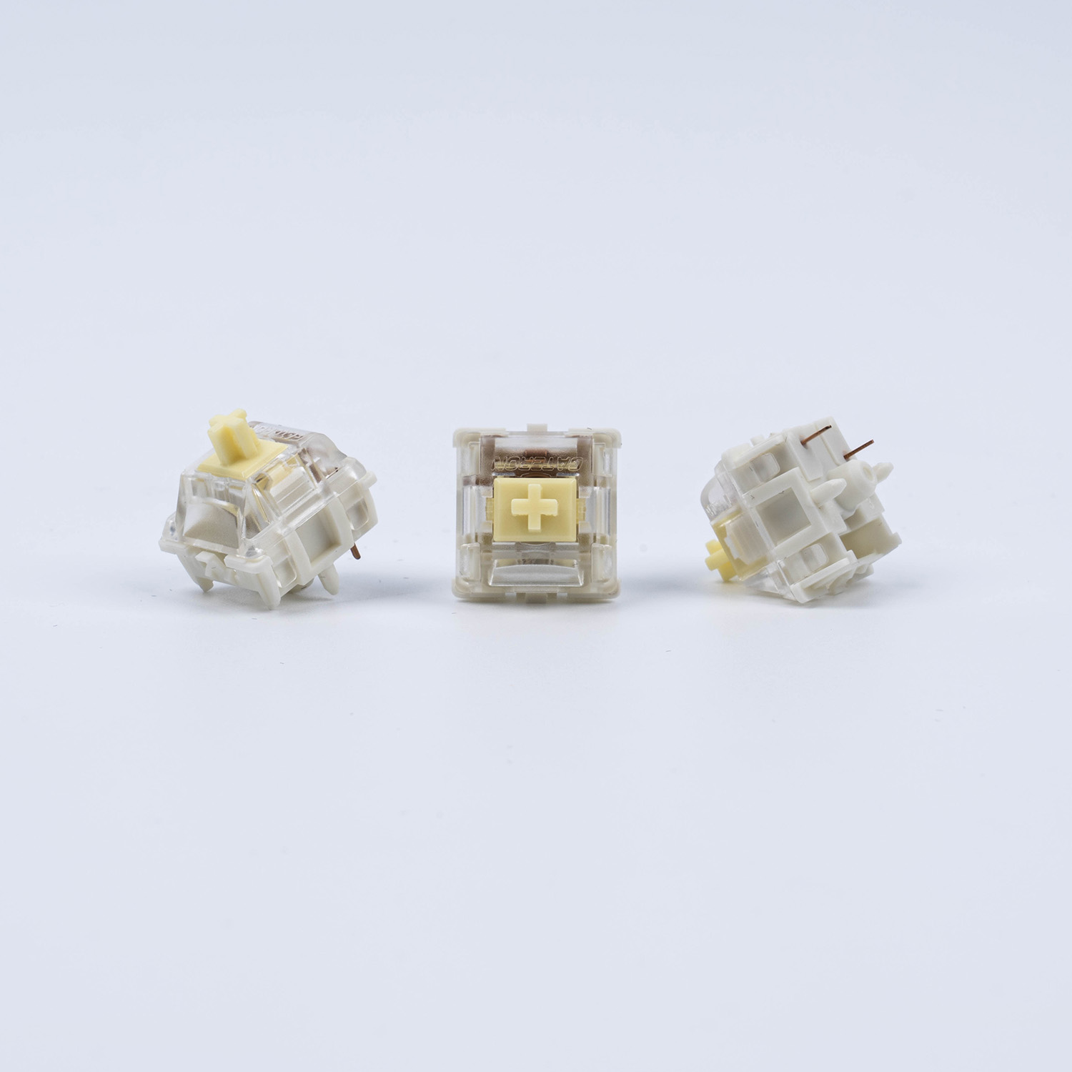 GATERON Jupiter Banana Keyboard Switches, Tactile 59gf RGB LED 5 Pin Factory Pre-lubed Key Switches for MX Mechanical Keyboard(Banana,110PCS)