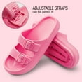 thumbnail image 3 of HARVEST LAND Women Slides Sandals Adjustable Double Buckles Cloud Sandals for Women Summer Beach, 3 of 11