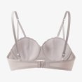 thumbnail image 4 of KDDYLITQ Push Up Bras for Women Lace Full Coverage Seamless Padded Everyday Bra Underwire Breathable Bras Gray 32, 4 of 6