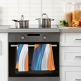 thumbnail image 4 of Yayeee 100% Cotton Hand Towels for Bathroom 16" x 28" Soft Absorbent Kitchen Towel, Orange Abstract Wavy, 4 of 7