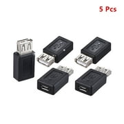 5 Pcs of USB Type A Female to 5 Pin Micro USB Type B Female Cable Converter Adapter
