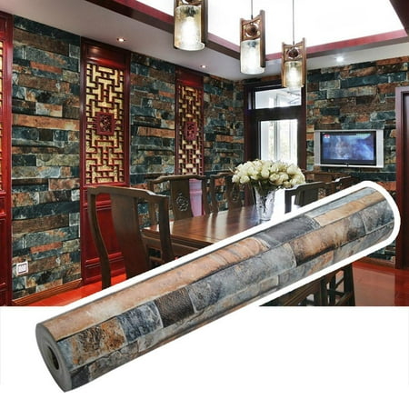 3d Stick Wallpaper Stone Brick Wall Paper Smt Walmartcom