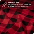 thumbnail image 3 of Bare Home Housse de Couette en Flanelle - Coton Flanelle 100 % - Double Brossage - Lit Simple/simple TG, Carreaux Buffalo - Rouge/noir, 3 of 6