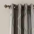 thumbnail image 6 of Lush Decor Swirl Room Darkening Window Curtain Panels Gray 52X95 Set, 6 of 10