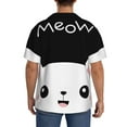thumbnail image 5 of Daiia Cat Meow Men's Linen Shirts Short Sleeve Casual Shirts Button Down Shirt for Men Beach Summer Wedding Shirt-4X-Large, 5 of 7