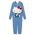 thumbnail image 3 of Hello Kitty Unisex Onesie Pajamas Zipper Jumpsuit Hooded One Piece Sleepwear for Family Mens Womens, 3 of 7