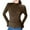 Coffee, variant on Otvok Womens Base Shirt Solid Color Long Sleeve Pullover Half High Neck Tops