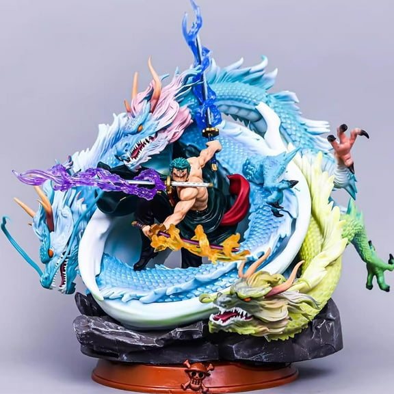 New Roronoa Zoro (Three Dragons Ver) Character Anime Model Statue Action Figures Desktop Ornament Popular Decorations Fan Souvenirs Creative Gift Collectable