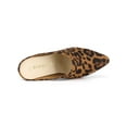 thumbnail image 4 of BLISSFUL STEP Women's Slides Block High Heels Slip on Pointed Toe Slide Mules Leopard 8, 4 of 8