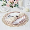 Efavormart 6 Pack 15" Champagne Round Woven Vinyl Placemats Non Slip ...