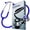 Blue, variant on OTICA Acoustic Lightweight Adult Stethoscope with Dual Head Aluminum Chestpiece for Doctors, Nurses, Students and Home Healthcare Use - Vitelecho - Red