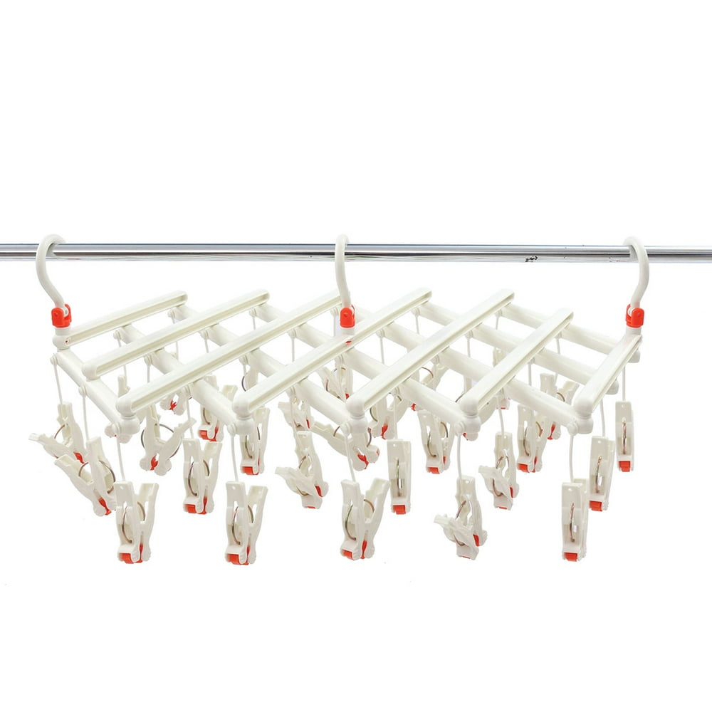 Laundry Drying Rack Socks Hanger Retractable Roller Laundry Hanger
