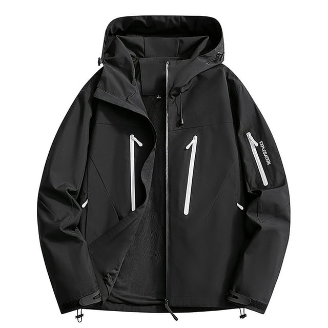 Kvture Womens Patchwork Zipper Climbing Jackets Outdoor Sports Breathable Hooded Jacket With Pockets Fall Long Sleeve Lightweight Waterproof Windproof Coat