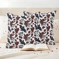 thumbnail image 3 of White Skull Halloween Outdoor Waterproof Pillow Covers, Red Roses Birds Vintage Decorative Square Throw Pillowcase Sofa Cushion Sham for Patio/Couch/Chair, 16"x16" 2 Pack, 3 of 8