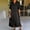 Black, variant on ZZwxWA Cotton Women's Plus Size Short Sleeve Linen Midi Dress with Notched Collar Solid Color Loose Lapel Casual Summer Dress