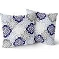 thumbnail image 2 of Navy Blue Boho Throw Pillow Covers 16x16 Inch Pack of 2 Blue and Gray Floral Pillow Covers Farmhouse Bohemian Flower Outdoor Pillowcase Cotton Square Cushion Cover for Bedroom Sofa Couch Home Decor, 2 of 6