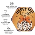 thumbnail image 3 of Honeii Fall Farmhouse Pumpkins1 Print Leather Coaster Set of 4, Ideal for Safeguarding Your Furniture from Drinks Spills and Effortless Cleanup-Hexagon, 3 of 6