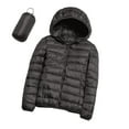 thumbnail image 6 of Ecqkame Packable Puffer Jacket Womens Hooded Lightweight Long Sleeved Full Zip Solid Color Coats With Pocket Dark Gray L, 6 of 8
