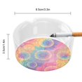 thumbnail image 2 of Round Glass Ashtray 8.5×3.5in Non-Bubble Anti-Rolling Edge Smooth Not Hurt Hands For Living Room Bedroom Work Hotel Office Car Darkorchid Tie Dye Background Rainbow Colors Tie-Dye Pattern, 2 of 8