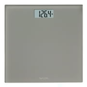 Taylor 11.0" x 11.0" Digital Bathroom Scale Battery Powered Gray Glass, 350lb Capacity
